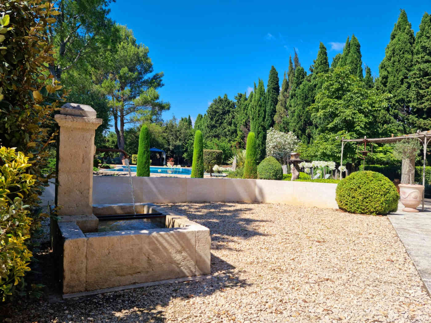 Fountain at the Clos des Cyprès